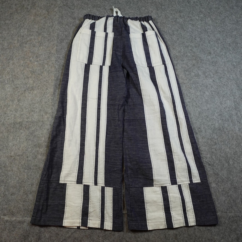 Lemlem Illya Kebede Pants Womens Small Desta Striped Wide Leg Cotton Gauze Beach - Picture 9 of 10